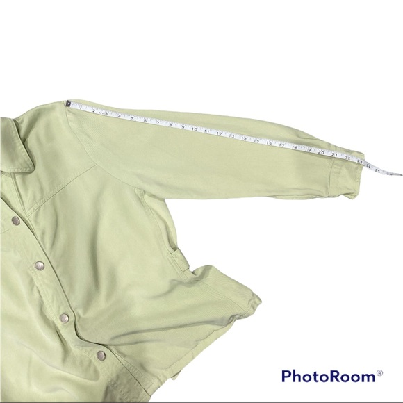 Pendleton 100% Tencel Shacket Shirt Jacket Light Green Size M - Picture 5 of 7